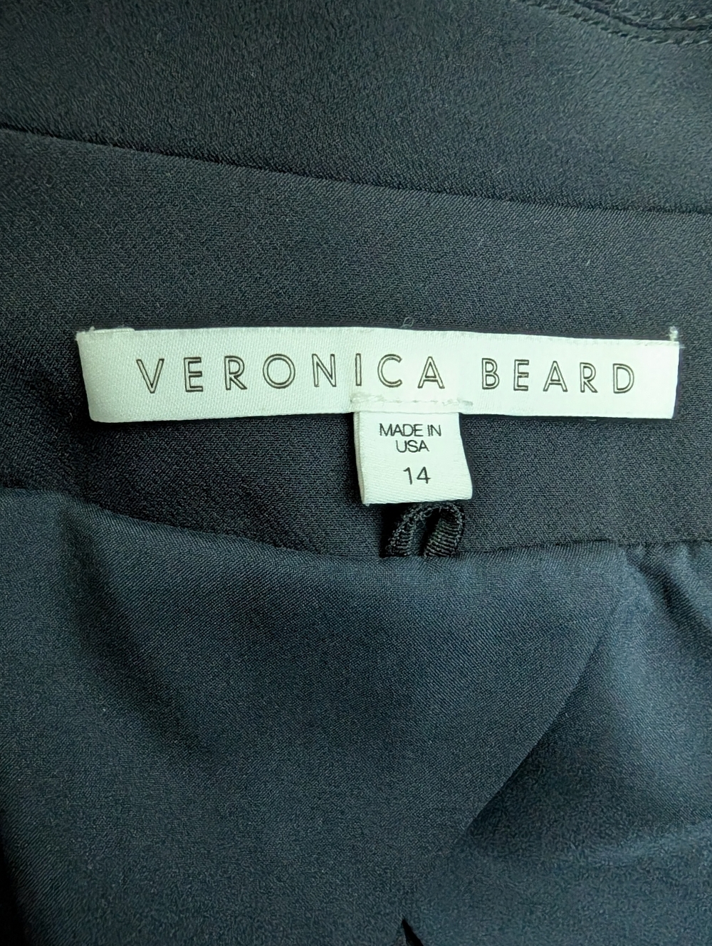 Veronica Beard Scuba BLUE Dickey Jacket Blazer Plus Size 14 - Picture 12 of 13